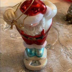 Santa on the Scale Ornament